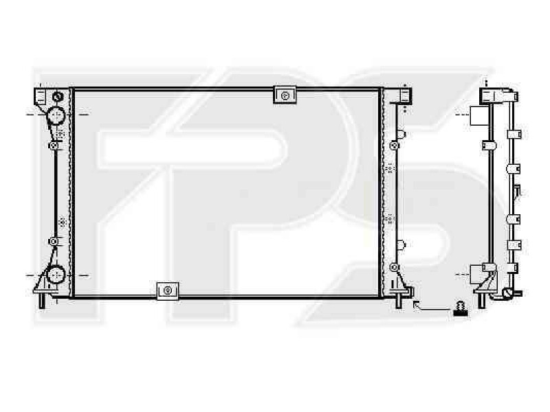 Радіатор охолодження двигуна Nissan PRIMASTAR 2002-2007