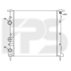 Радіатор охолодження двигуна Renault Symbol 1.2 8V (01/98-12/98) МКПП, без конд. (FPS)
