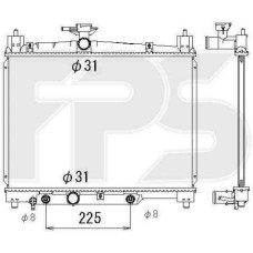 Радіатор охолодження двигуна Toyota Yaris 1999-2006