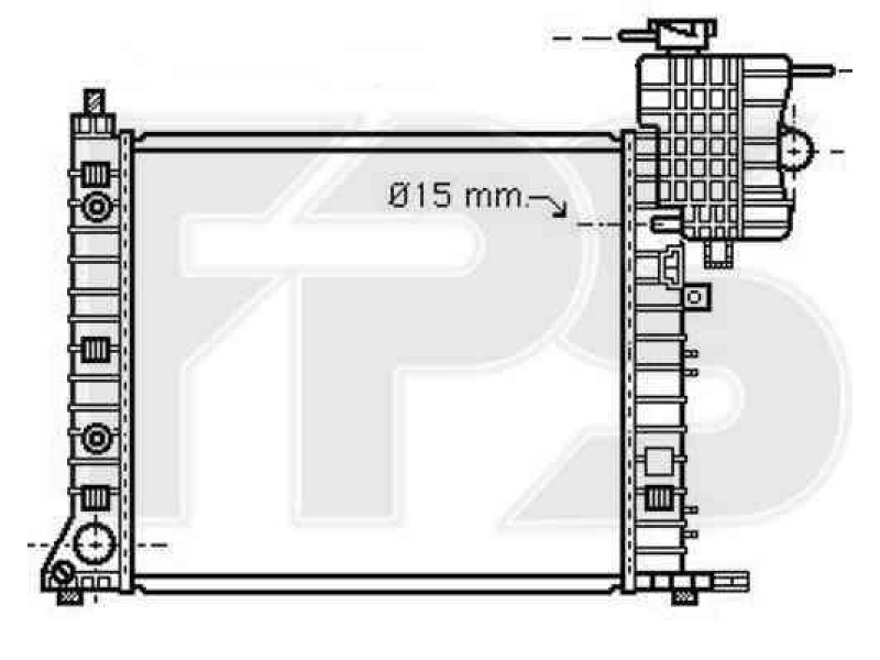 Радіатор охолодження двигуна Mercedes Vito / V-CLASS 1996-2002