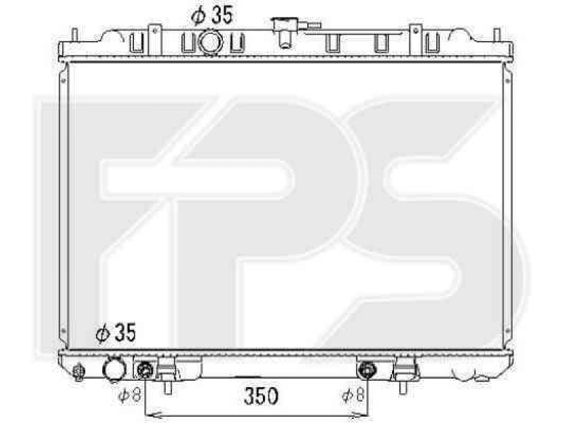 Радіатор охолодження двигуна Nissan X-Trail T30 (10/00-07/03) 2.0 АКПП, конд. (Koyorad)