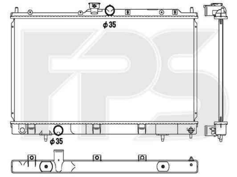 Радіатор охолодження двигуна Mitsubishi (NRF) FP 48 A1366-X