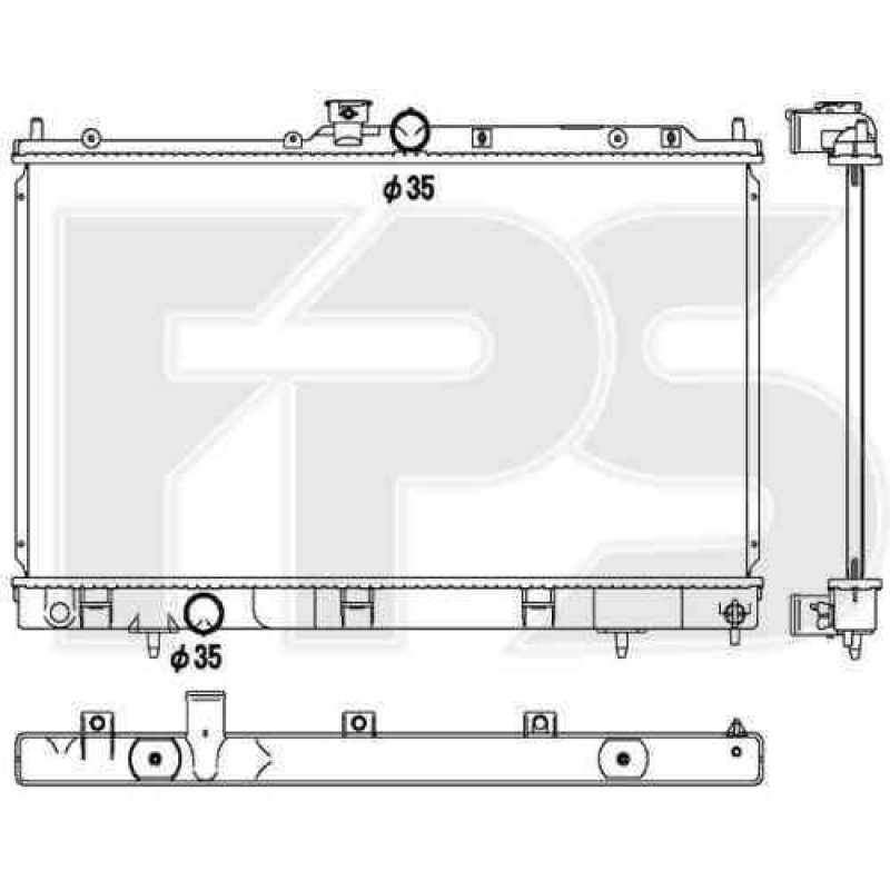 Радіатор охолодження двигуна Mitsubishi (NRF) FP 48 A1366-X
