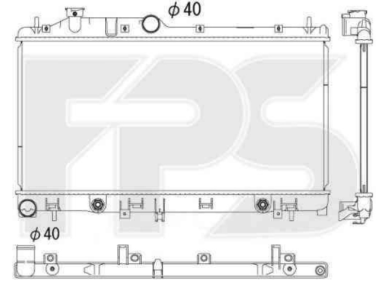 Радіатор охолодження двигуна Subaru Legacy Outback 2004-2009