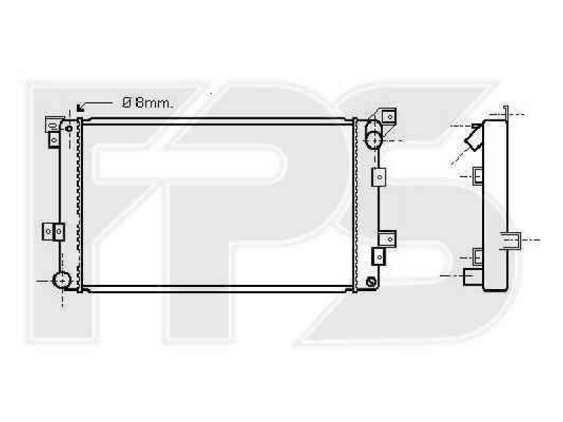 Радіатор охолодження двигуна CHRYSLER VOYAGER 1996-2000