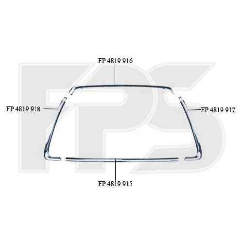 Рамка решітки в бампері Mitsubishi ASX 2010-2013 ліва, хром. FPS 6400C963
