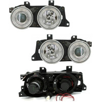 Фари передні BMW 5 E34 88-96 тюнінг ліва і права (Depo) ангельські очки