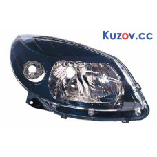 Фара Renault Sandero 08-12 права (Depo) мех./електричних ма., черн 2805100E 8200526422