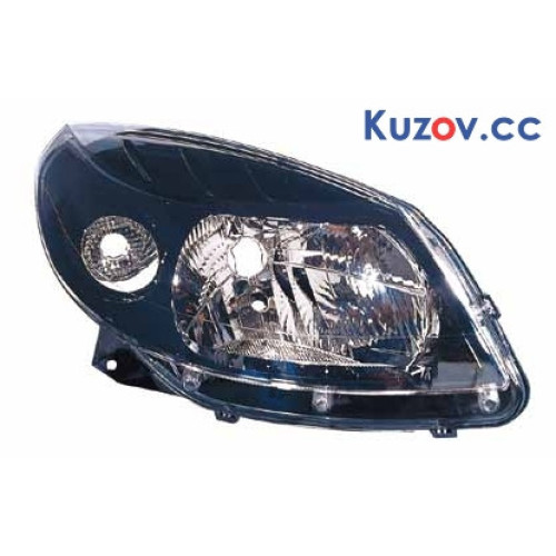 Фара Renault Sandero 2008-2012 права DEPO мех./електричних ма., черн 2805100E 8200526422