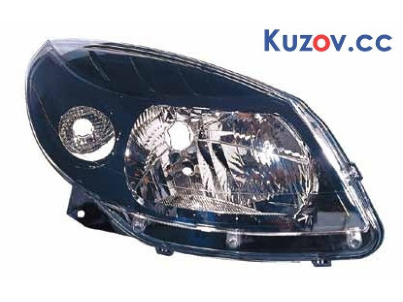Фара Renault Sandero 08-12 права (Depo) мех./електричних ма., черн 2805100E 8200526422