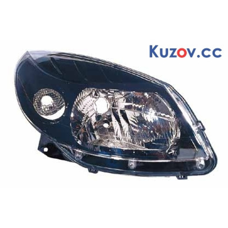 Фара Renault Sandero 08-12 права (Depo) мех./електричних ма., черн 2805100E 8200526422