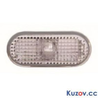 Повторювач повороту на крилі VW Caddy 04-15 лівий/правий, білий (рифлений, з біла вставкою) (Depo) 1J5949117A