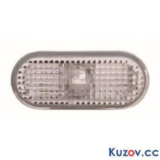 Повторювач повороту на крилі VW Caddy 04-15 лівий/правий, білий (рифлений, з біла вставкою) (Depo) 1J5949117A