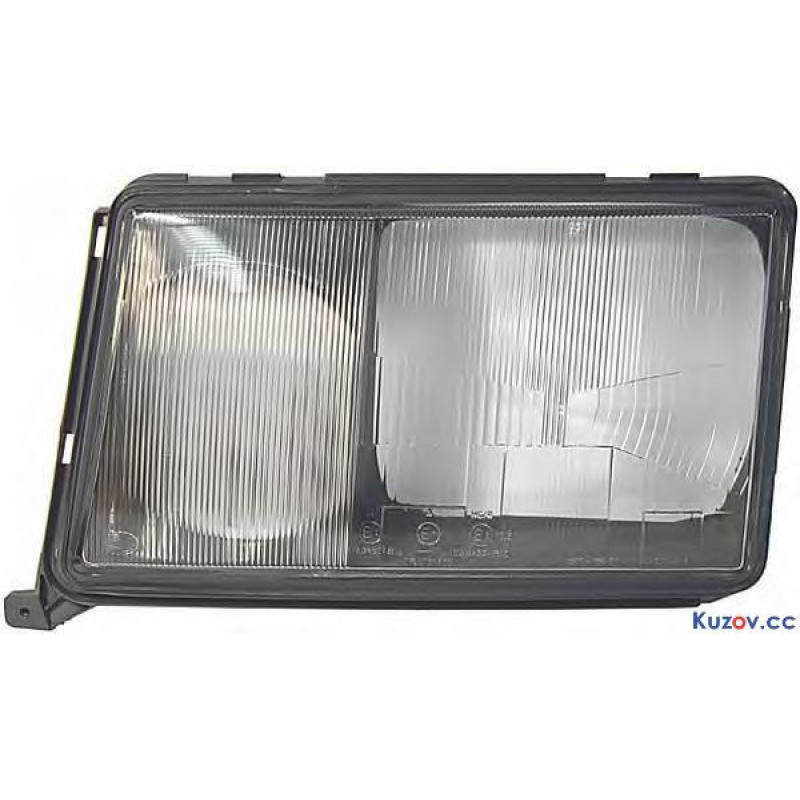 Скло фари праве (темна рамка) Mercedes E-Class W124 1984-1989 Китай