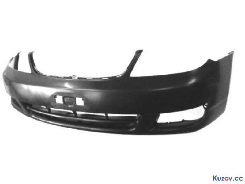 Бампер передній з отворами під ПТФ Toyota Corolla E12 2005-2007 FPS 5211902560 (чорний)