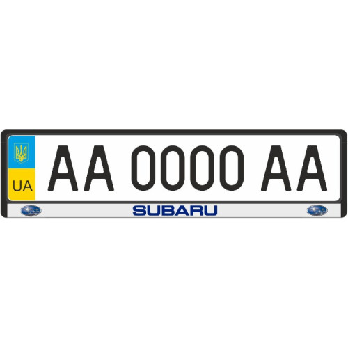 Рамка номера передня/задня (біла) Subaru всі моделі всі роки (опційно)