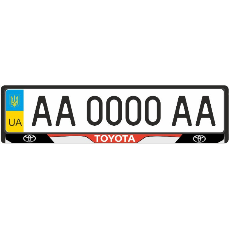 Рамка номера передня/задня Toyota (Модель авто, Роки випуску) 