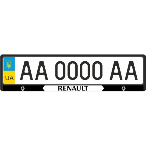 Рамка номера передня/задня Renault всі моделі всі роки (за наявності) 