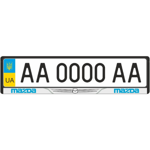 Рамка номера передня/задня Mazda універсальна всі моделі 