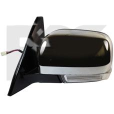 Дзеркало ліве Mitsubishi Pajero Wagon 4 07-14 (Китай) хром, 10 PIN