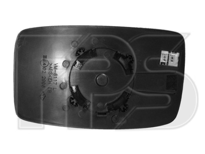 Вкладиш дзеркала лівий Citroen Jumpy, Peugeot Expert, Fiat Scudo 2007-2016 SINGLE GLASS