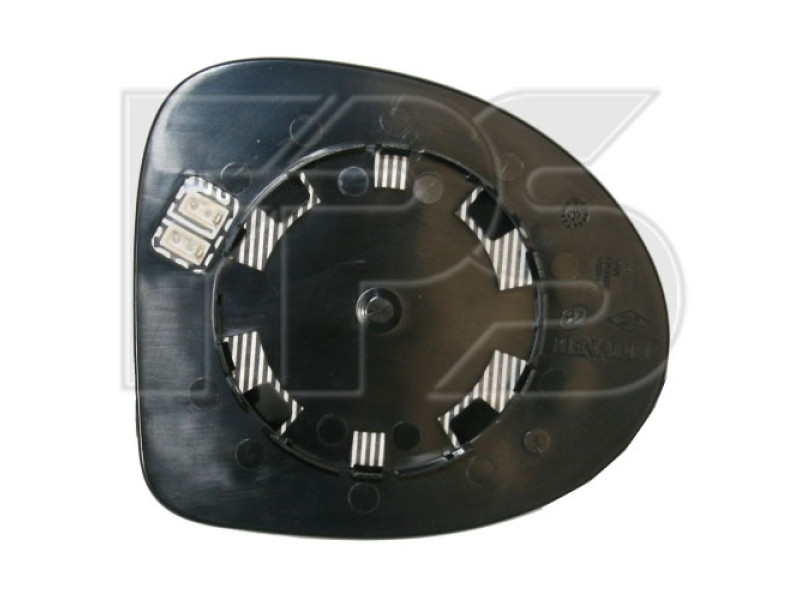 Вкладиш дзеркала лівий з обігрівом, асферичний Renault Symbol 2008-2013 