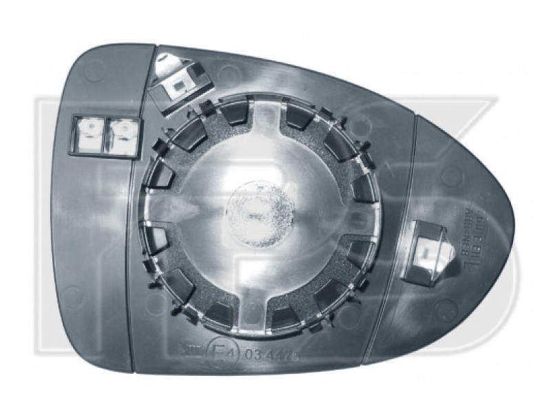 Вкладиш дзеркала правий (без обігріву) Kia Rio 2014 VIEW MAX Кор. збірка