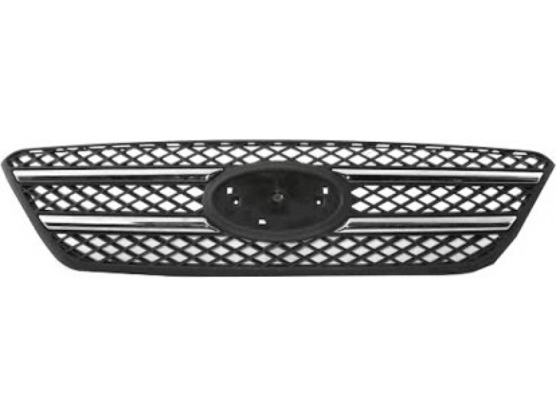 Решітка радіатора Kia Ceed 06-10 чорна з хром молдингом (FPS) 863501H000