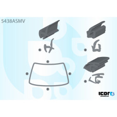 Молдинг лобового скла Mercedes Viano / Vito W639 03-14 (Icor)