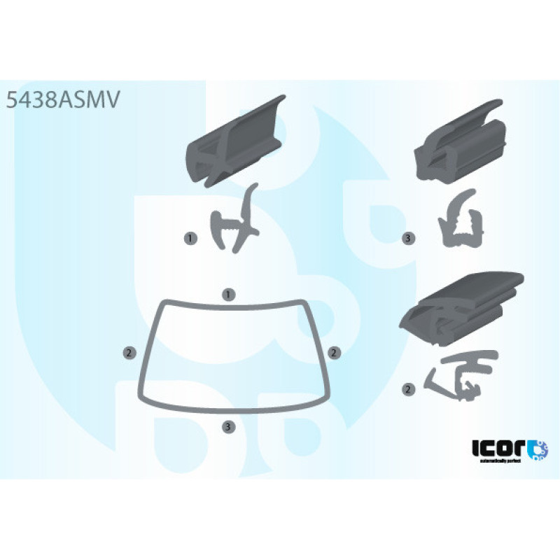 Молдинг лобового скла Mercedes Viano / Vito W639 03-14 (Icor)