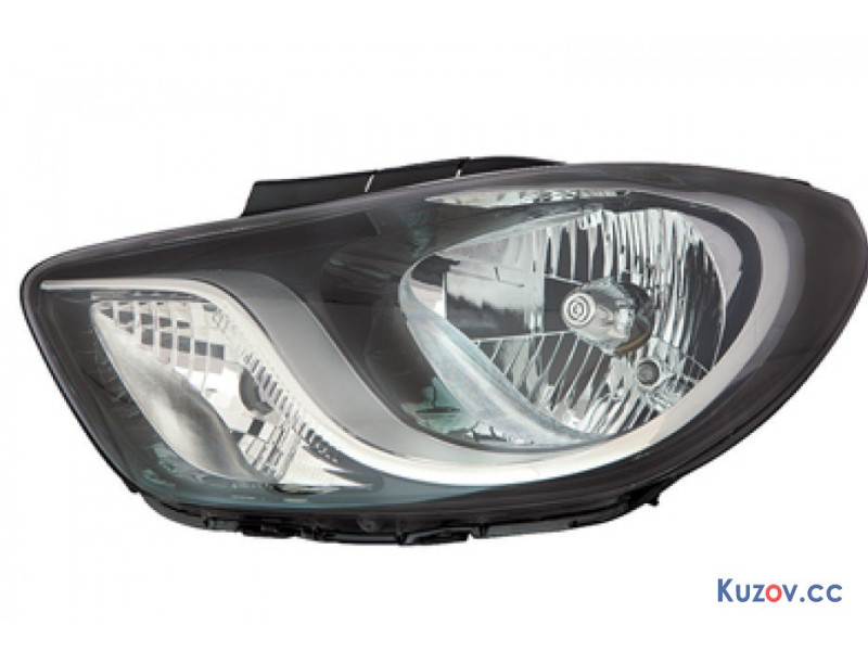 Фара Hyundai i-10 07-13 ліва, ел. кор.(Depo) чорна 921010X220