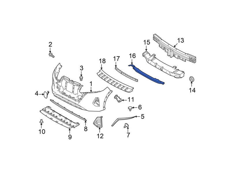 Абсорбер переднього бампера середній Nissan Kicks 2021-2024 FPS 620905R05A