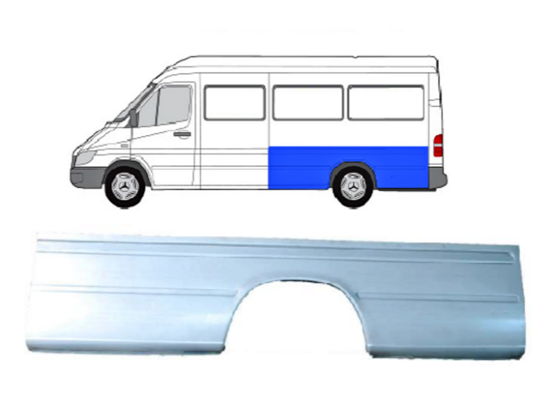 Арка задня ліва Mercedes Sprinter W901-W903, VW LT 2 довга база (Polcar)