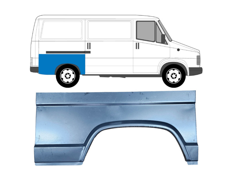 Арка заднього крила права Fiat Ducato -94, Citroen C25, Peugeot J5 -94 (Klokkerholm)