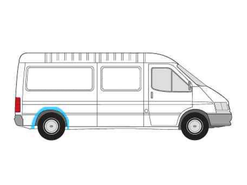 Арка задня внутрішня права Ford Transit 91-00 довга база (Klokkerholm)
