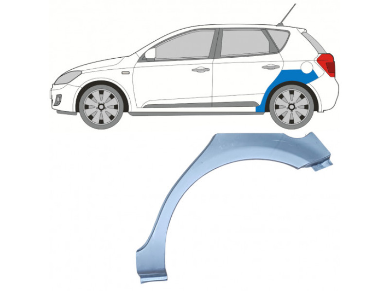 Арка задня ліва Kia Ceed ED 06-12 (Klokkerholm) 5 дверей