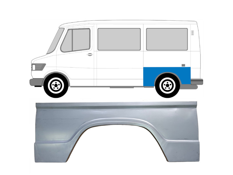 Арка задня ліва Mercedes 207-410 77-95 (KH) довжина 136,5 см