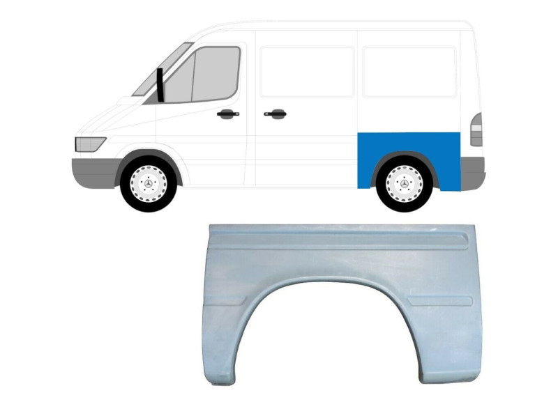 Арка задня ліва Mercedes Sprinter W901-W903, VW LT 2 коротка база (KK)