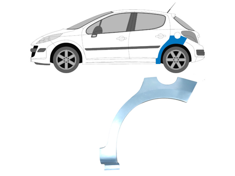 Арка задня ліва Peugeot 207 5 дв. (Klokkerholm)