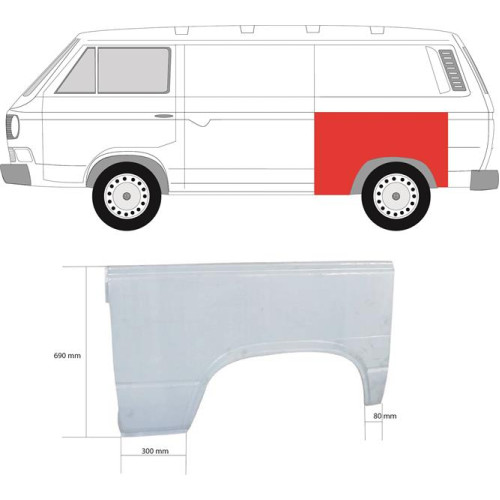 Арка задня ліва VW Transporter T3 80-91 (KK)
