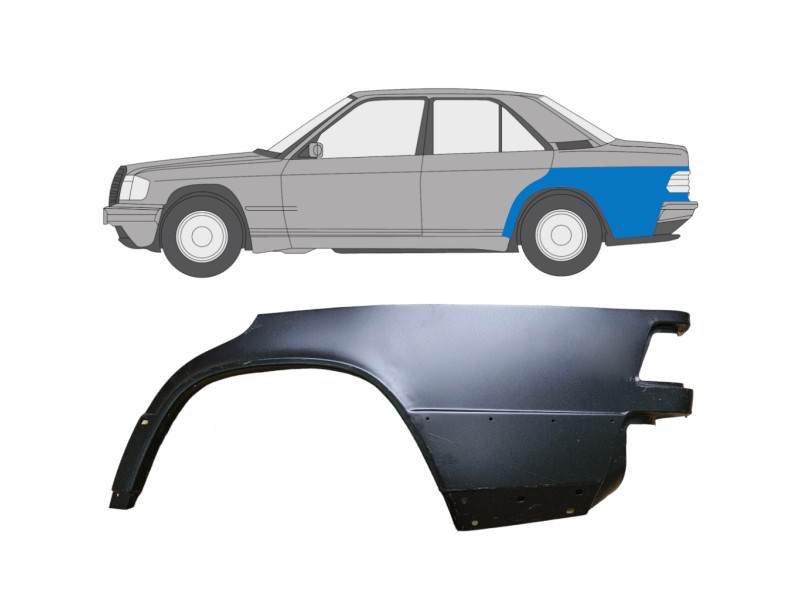 Заднє крило ліве Mercedes 190 W201 1982-1993