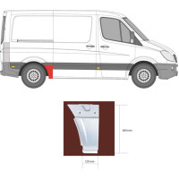 Арка задня нижня перед колесом права Mercedes Sprinter W906, VW Crafter 1 06-18 коротка база (KH)