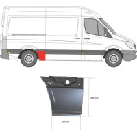 Арка задня нижня перед колесом права Mercedes Sprinter W906, VW Crafter 1 06-18 середня база (KH)