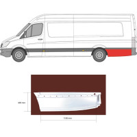 Арка задня нижня за колесом ліва Mercedes Sprinter W906, VW Crafter 1 06-18 екстра лонг (KH)