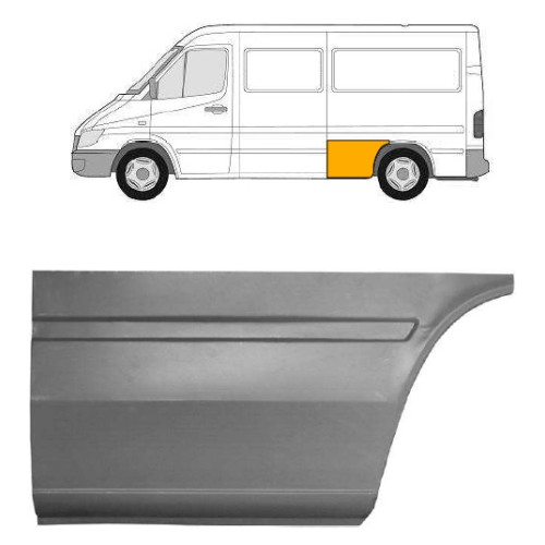 Арка задня перед колесом ліва Mercedes Sprinter W901-W903 1995-2006 середня база (Польща)