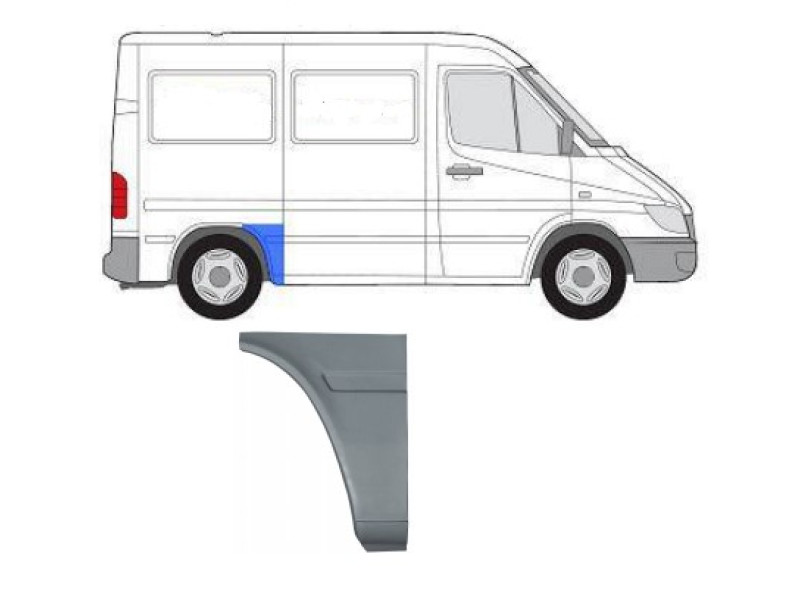 Арка задня перед колесом права Mercedes Sprinter W901-W903 95-06 коротка база (KK)