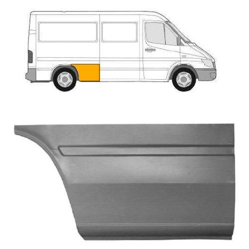Арка задня перед колесом права Mercedes Sprinter W901-W903 1995-2006 середня база (Польща)