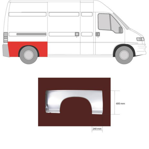 Арка задня права Citroen Jumper, Fiat Ducato, Peugeot Boxer 1994-2006 довга база (KK)