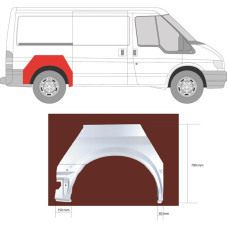 Арка задня права Ford Transit 00-13 коротка база (Klokkerholm) ремчастина
