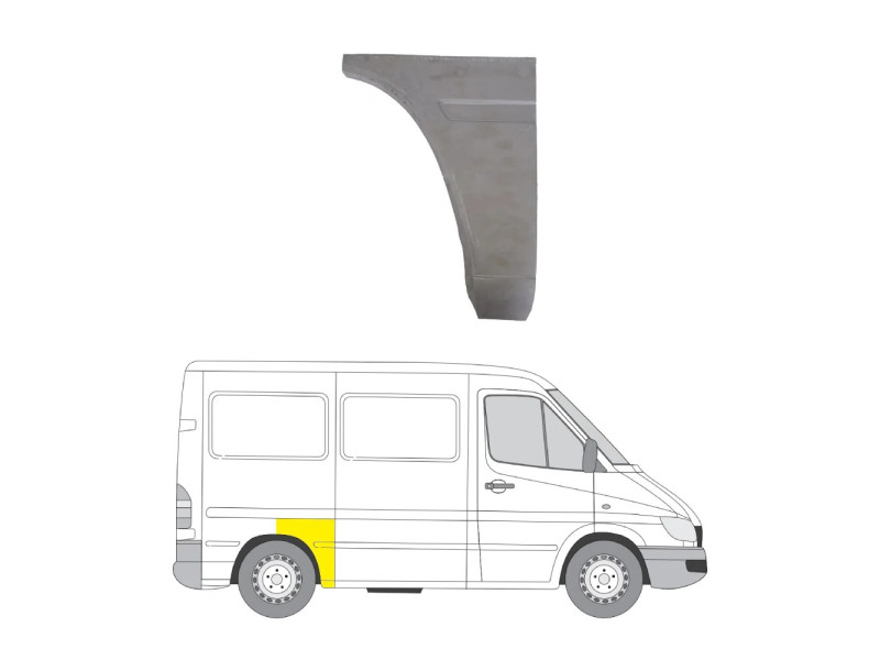 Арка задня перед колесом права Mercedes Sprinter W901, VW LT 2 1995-2006 (PL) коротка база